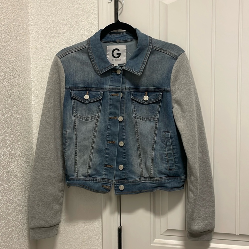 Guess sweater/jean jacket